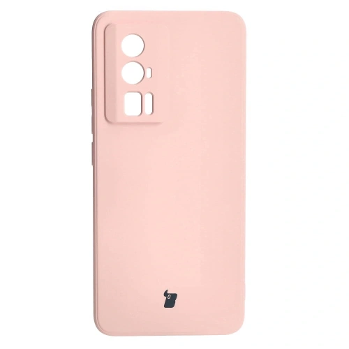 Etui Bizon Case Silicone Sq do Xiaomi Poco F5 Pro jasnoróżowe