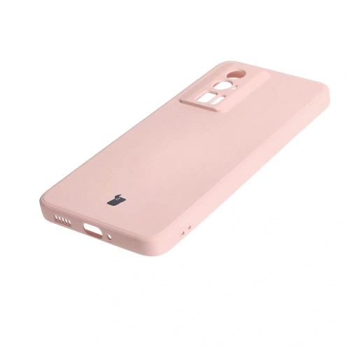 Etui Bizon Case Silicone Sq do Xiaomi Poco F5 Pro jasnoróżowe