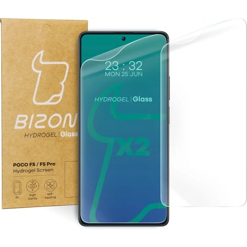 Folia hydrożelowa na ekran Bizon Glass Hydrogel do POCO F5/F5 Pro [2 PACK]