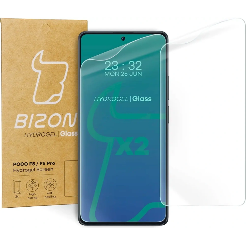 Hurtownia GSM - Fólie hydrogelová na displej Bizon Glass Hydrogel pro POCO F5/F5 Pro [2 PACK] - BIZ2117 - {ean13} - Hurt