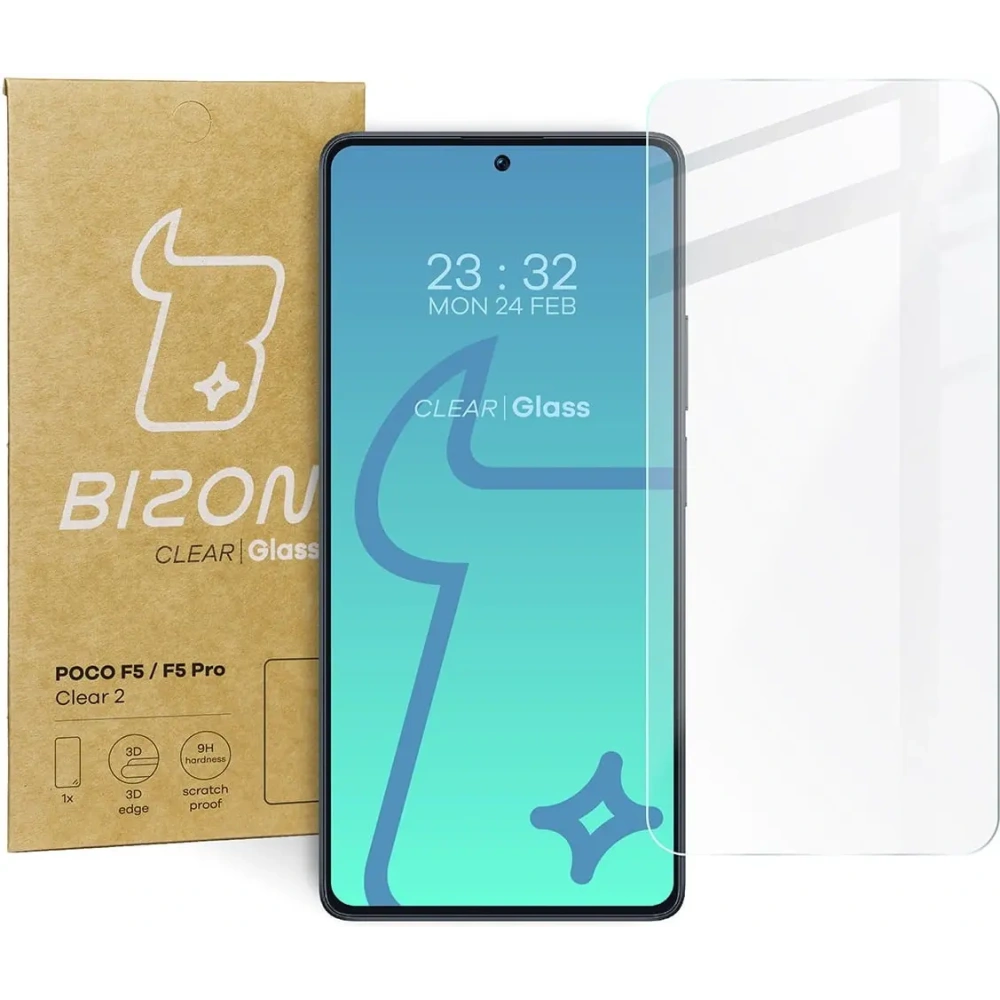 Hurtownia GSM - Tvrzené sklo Bizon Glass Clear 2 pro POCO F5 / F5 Pro - BIZ2118 - {ean13} - Hurt