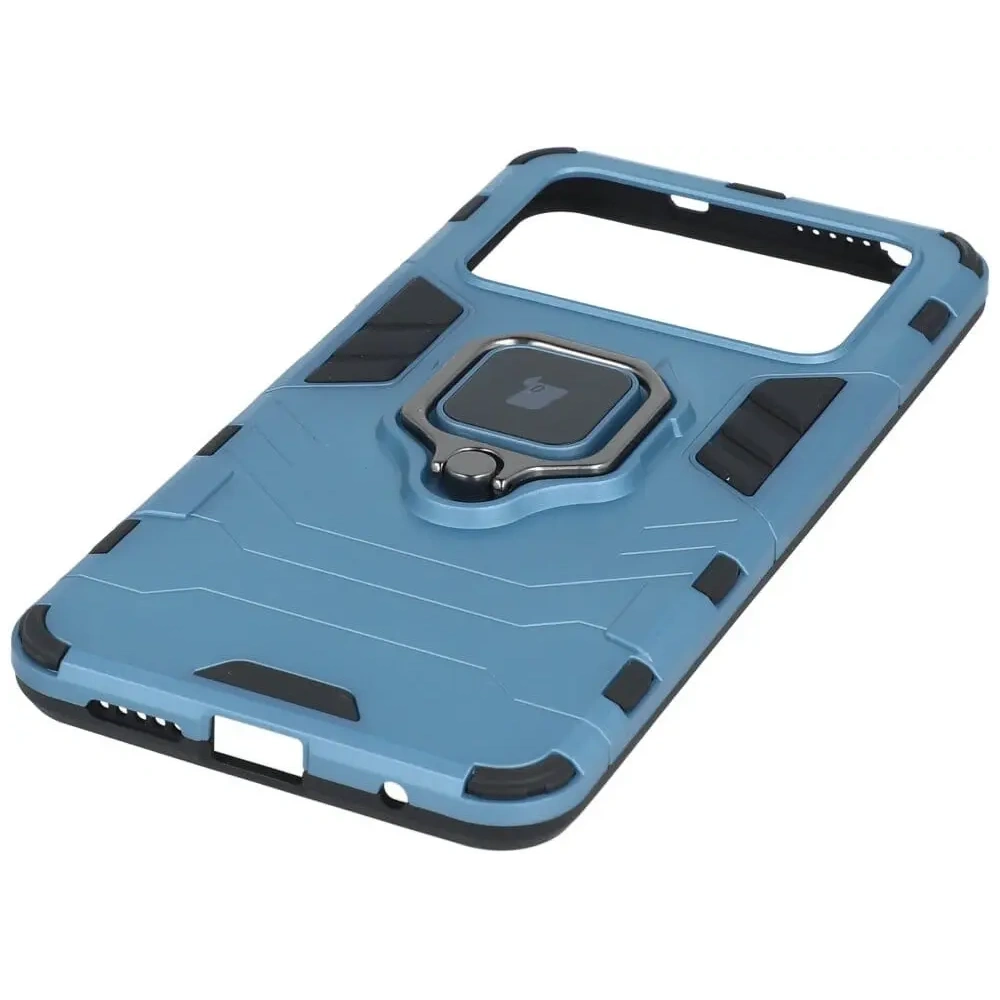 Hurtownia GSM - Etui Bizon Case Armor Ring do Xiaomi Poco M4 Pro 4G niebieskie - BIZ2121 - {ean13} - Hurt