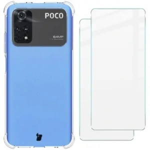 Wholesale Bizon Case Clear Pack case + 2x screen glass Xiaomi Poco M4 Pro 4G clear - BIZ2122 - {ean13} - Hurt