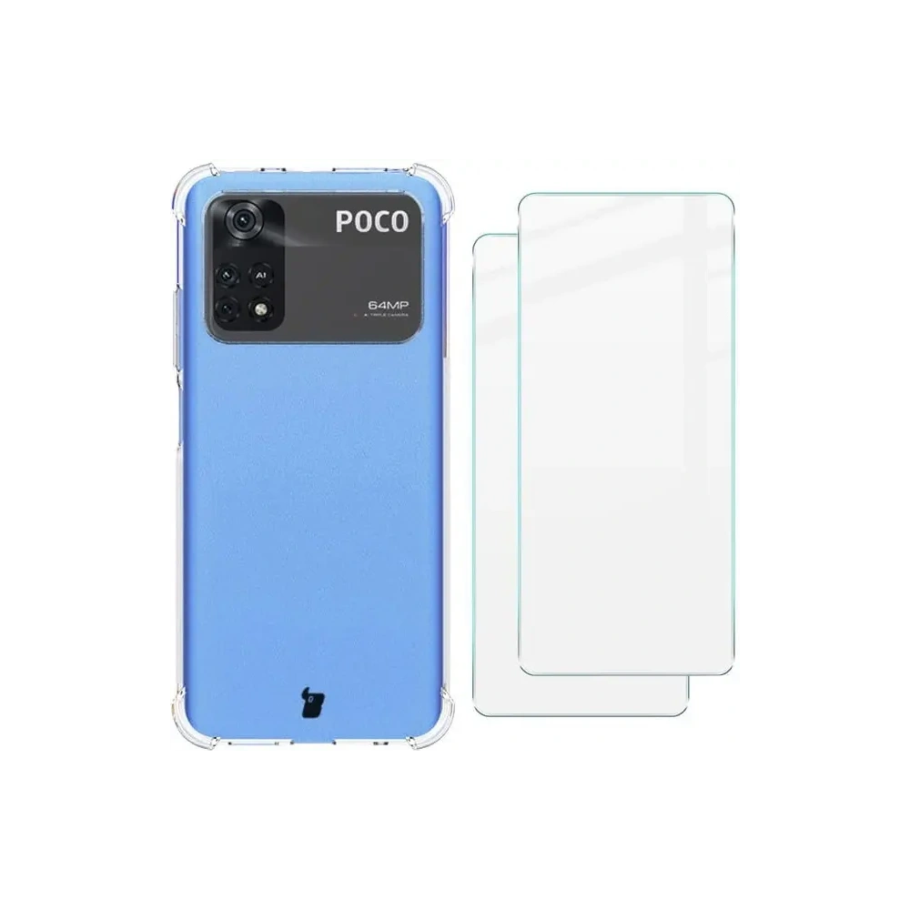 Hurtownia GSM - Bizon Case Clear Pack husă + 2x sticlă pentru ecran Xiaomi Poco M4 Pro 4G clar - BIZ2122 - {ean13} - Hurt