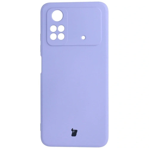 Etui Bizon Case Silicone do Xiaomi Poco M4 Pro 4G jasnofioletowe