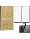 Bizon Glass Edge sticlă temperată - [2 PACK] + protecție pentru lentile Poco M4 Pro 5G / Redmi Note 11S 5G negru
