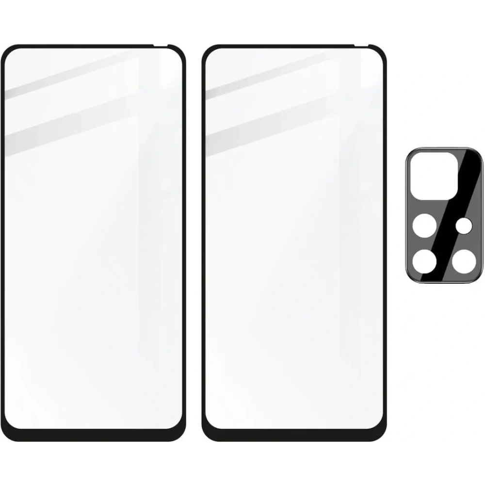 Wholesale Bizon Glass Edge tempered glass - [2 PACK] + lens protection Poco M4 Pro 5G / Redmi Note 11S 5G black - BIZ2126 - {ean13} - Hurt