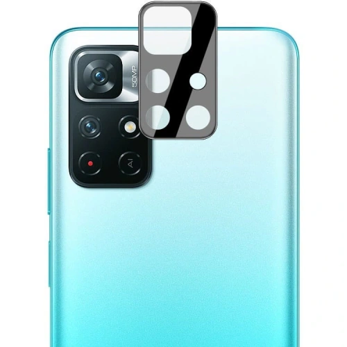 Szkło hartowane Bizon Glass Edge - [2 PACK] + ochrona na obiektyw Poco M4 Pro 5G / Redmi Note 11S 5G czarne