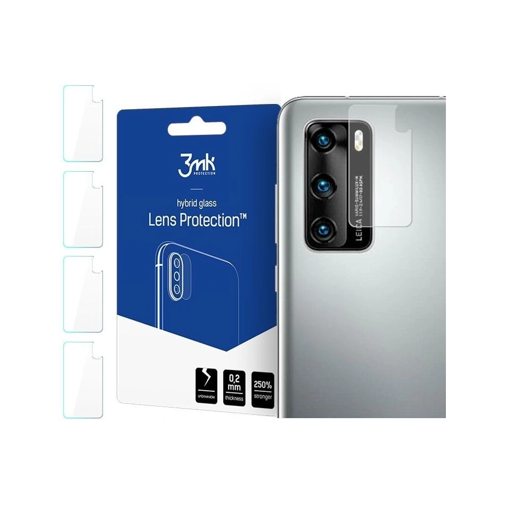 Hurtownia GSM - Szkło hybrydowe na obiektyw aparatu 3MK Lens Protection Huawei P40 [4 PACK] - 3MK160 - {ean13} - Hurt