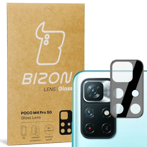 Szkło na aparat Bizon Glass Lens do Poco M4 Pro 5G / Redmi Note 11S 5G [2 PACK]