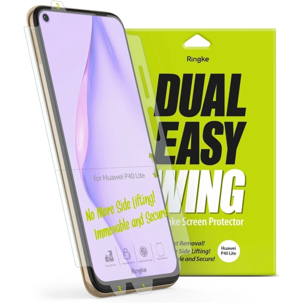 Hurtownia GSM - Folia hydrożelowa Ringke Dual Easy Wing Full Cover Huawei P40 Lite [2 PACK] - RGK1148 - {ean13} - Hurt