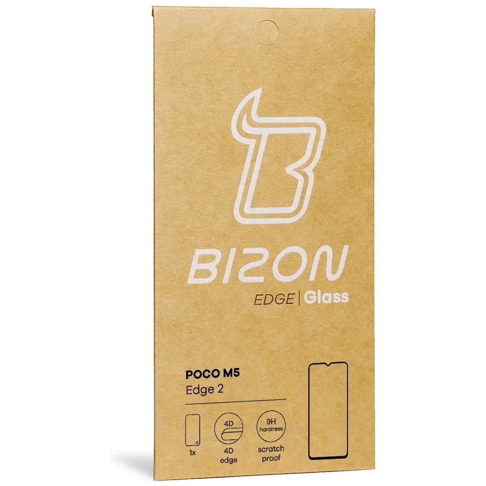 Hurtownia GSM - Szkło hartowane Bizon Glass Edge 2 do Poco M5 czarne - BIZ2135 - {ean13} - Hurt