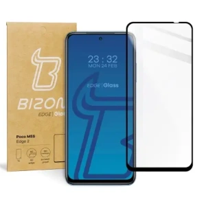 Hurtownia GSM - Szkło hartowane Bizon Glass Edge 2 do Poco M5s czarne - BIZ2137 - {ean13} - Hurt