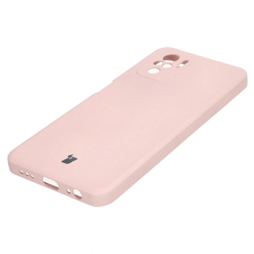 Etui Bizon Case Silicone Sq do Xiaomi Poco M5S / Redmi Note 10/10S jasnoróżowe