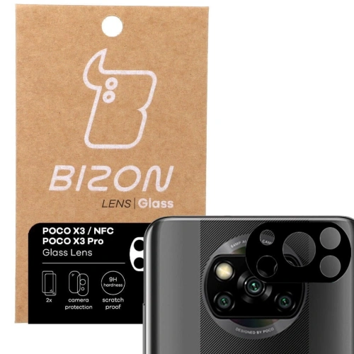 Szkło na aparat Bizon Glass Lens do Xiaomi Poco X3 / NFC / Pro [2 PACK]