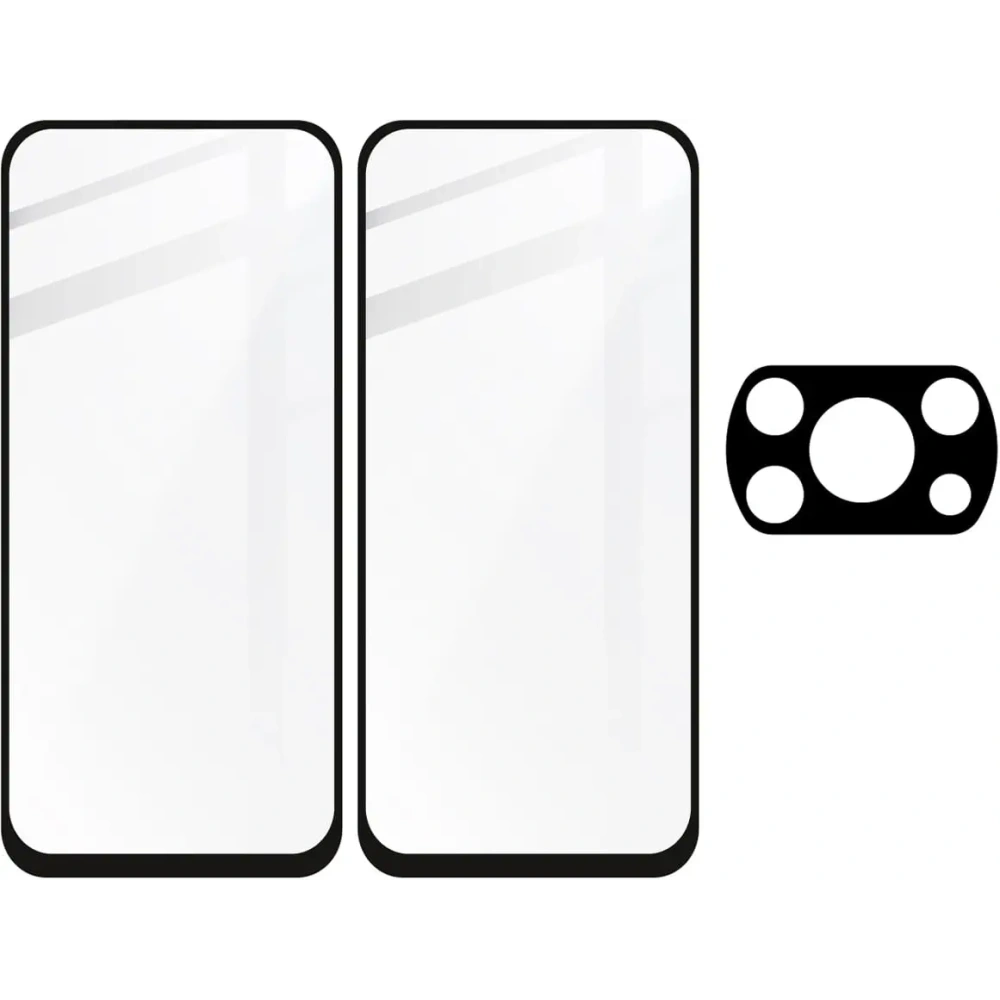 Wholesale Bizon Glass Edge tempered glass - [2 PACK] + lens protection Xiaomi Poco X3 / NFC / PRO black - BIZ2143 - {ean13} - Hurt