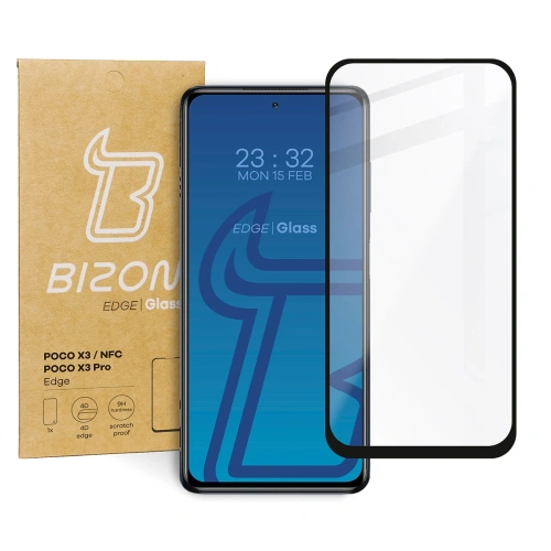Szkło hartowane Bizon Glass Edge do Xiaomi Poco X3 / NFC / PRO czarne