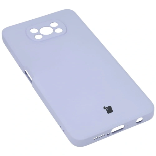 Etui Bizon Case Silicone do Xiaomi Poco X3 / NFC / Pro jasnofioletowe