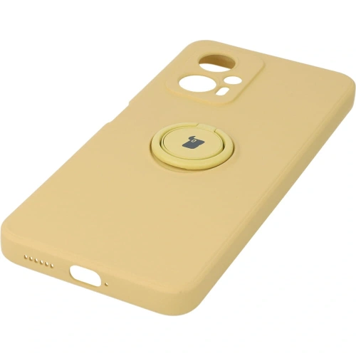 Etui Bizon Case Silicone Ring Sq do Xiaomi Poco X4 GT żółte