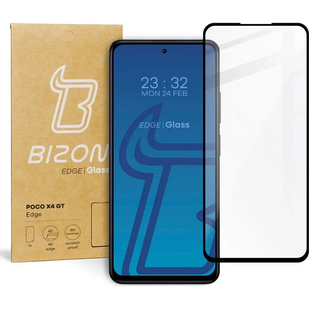 Hurtownia GSM - Bizon Glass Edge Xiaomi Poco X4 GT schwarz - BIZ2153 - {ean13} - Hurt