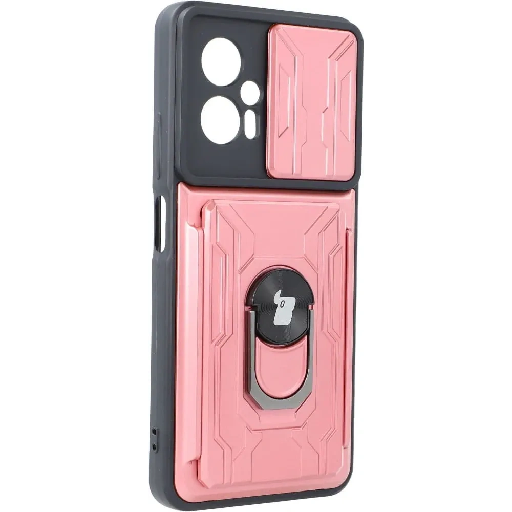 Hurtownia GSM - Bizon Case Camshield Kartensteckplatz Ring Xiaomi Poco X4 GT hellrosa - BIZ2156 - {ean13} - Hurt