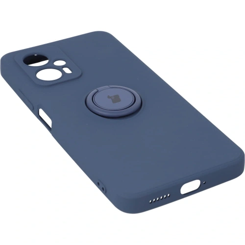 Etui Bizon Case Silicone Ring Sq do Xiaomi Poco X4 GT granatowe