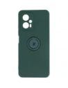 Etui Bizon Case Silicone Ring Sq do Xiaomi Poco X4 GT ciemnozielone