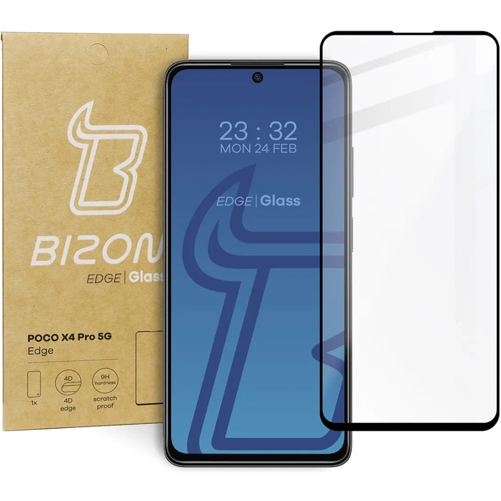 Hurtownia GSM - Tvrzené sklo Bizon Glass Edge pro Poco X4 Pro 5G černé - BIZ2159 - {ean13} - Hurt