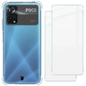 Hurtownia GSM - Etui + 2x sklo na obrazovku Bizon Case Clear Pack Xiaomi Poco X4 Pro 5G průhledné - BIZ2162 - {ean13} - Hurt