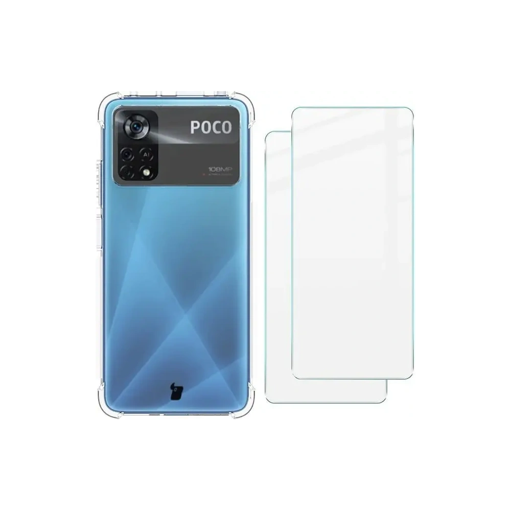 Wholesale Bizon Case Clear Pack case + 2x screen glass Xiaomi Poco X4 Pro 5G clear - BIZ2162 - {ean13} - Hurt