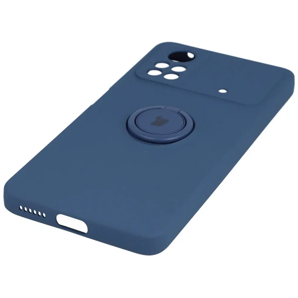 Hurtownia GSM - Etui Bizon Case Silicone Ring do Xiaomi Poco X4 Pro 5G granatowe - BIZ2163 - {ean13} - Hurt