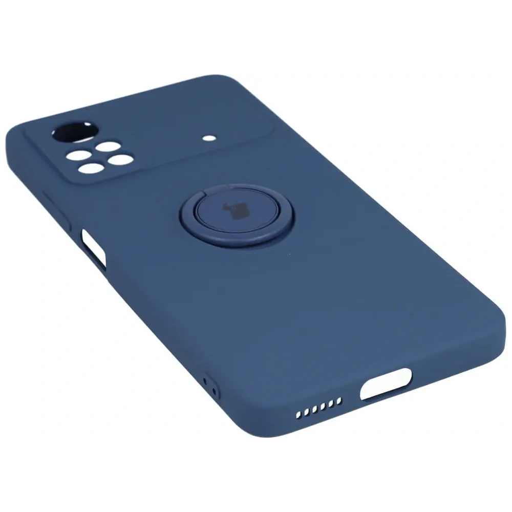 Hurtownia GSM - Etui Bizon Case Silicone Ring do Xiaomi Poco X4 Pro 5G granatowe - BIZ2163 - {ean13} - Hurt