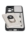 Wholesale Bizon Case Camshield Card Slot Ring Xiaomi POCO X5 white - BIZ2165 - {ean13} - Hurt