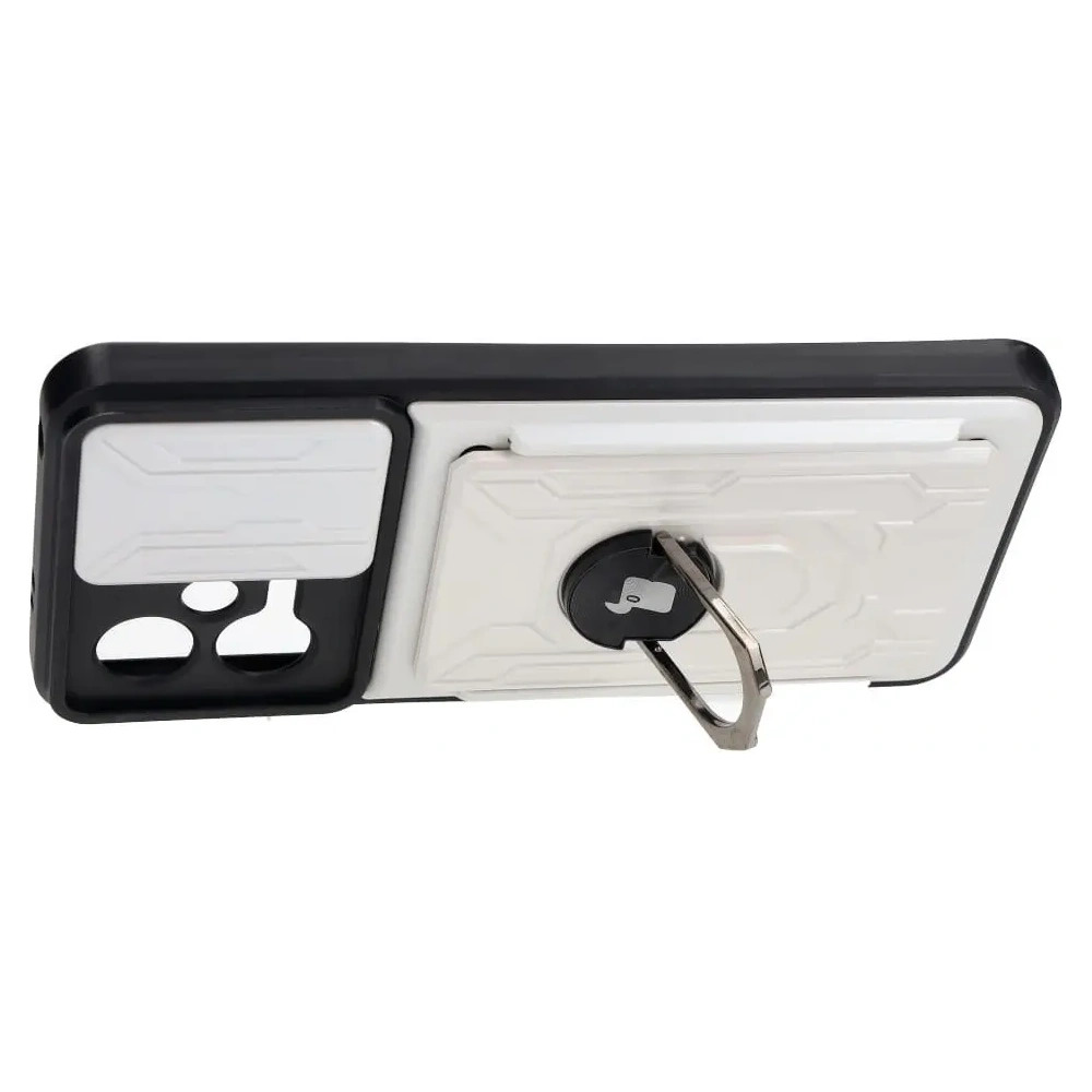 Wholesale Bizon Case Camshield Card Slot Ring Xiaomi POCO X5 white - BIZ2165 - {ean13} - Hurt