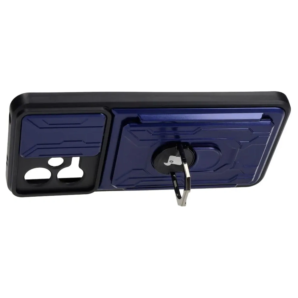 Wholesale Bizon Case Camshield Card Slot Ring Xiaomi POCO X5 navy blue - BIZ2166 - {ean13} - Hurt