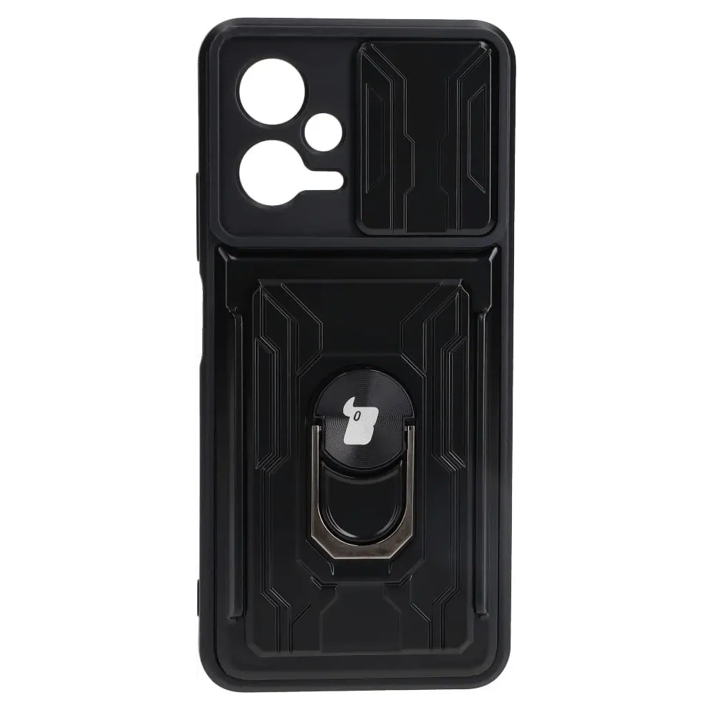 Wholesale Bizon Case Camshield Card Slot Ring Xiaomi POCO X5 black - BIZ2167 - {ean13} - Hurt