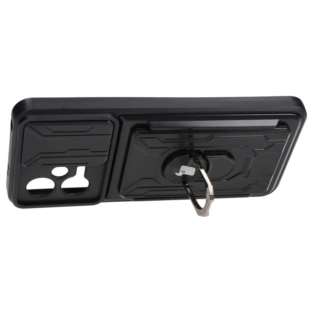 Wholesale Bizon Case Camshield Card Slot Ring Xiaomi POCO X5 black - BIZ2167 - {ean13} - Hurt