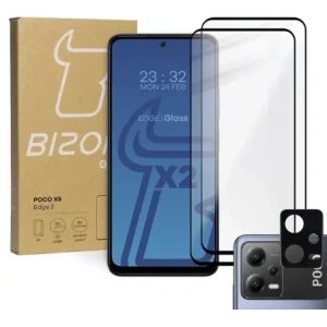 Hurtownia GSM - 2x Sklo na displej + sklo na fotoaparát BIZON Edge 2 pro Poco X5 - BIZ2171 - {ean13} - Hurt