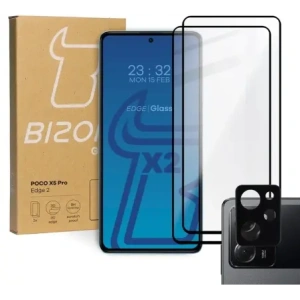 Hurtownia GSM - 2x Sklo na displej + sklo na fotoaparát BIZON Edge 2 pro Poco X5 Pro - BIZ2175 - {ean13} - Hurt