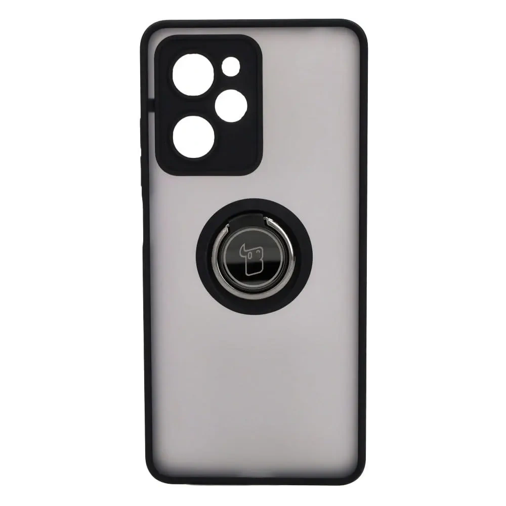 Wholesale Bizon Case Hybrid Ring Xiaomi Poco X5 Pro smoky with a black frame - BIZ2176 - {ean13} - Hurt