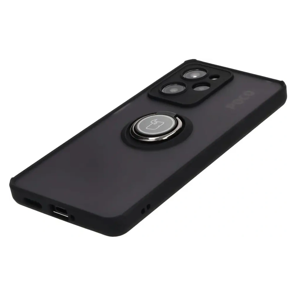 Wholesale Bizon Case Hybrid Ring Xiaomi Poco X5 Pro smoky with a black frame - BIZ2176 - {ean13} - Hurt