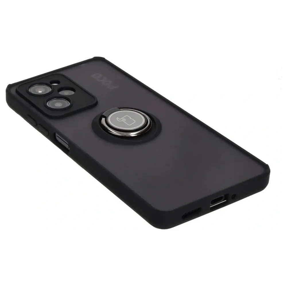 Wholesale Bizon Case Hybrid Ring Xiaomi Poco X5 Pro smoky with a black frame - BIZ2176 - {ean13} - Hurt
