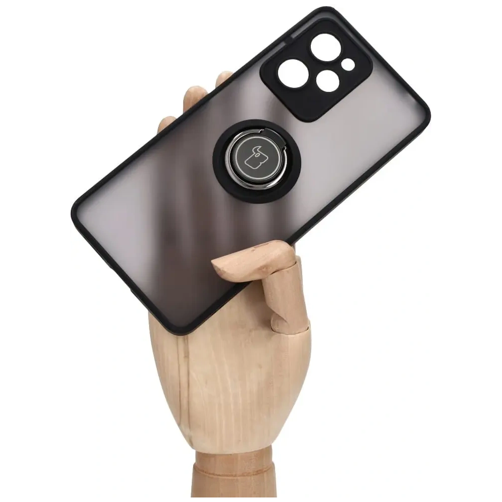 Wholesale Bizon Case Hybrid Ring Xiaomi Poco X5 Pro smoky with a black frame - BIZ2176 - {ean13} - Hurt