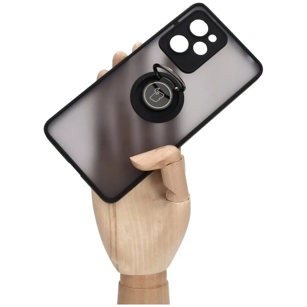 Wholesale Bizon Case Hybrid Ring Xiaomi Poco X5 Pro smoky with a black frame - BIZ2176 - {ean13} - Hurt