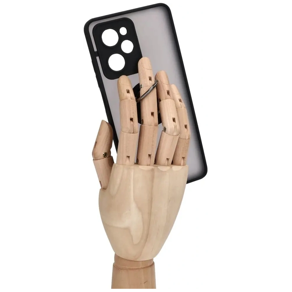 Wholesale Bizon Case Hybrid Ring Xiaomi Poco X5 Pro smoky with a black frame - BIZ2176 - {ean13} - Hurt