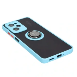 Hurtownia GSM - Bizon Case Hybrid Ring Xiaomi Poco X5 Pro rauchig mit einem hellblauen Rahmen - BIZ2177 - {ean13} - Hurt