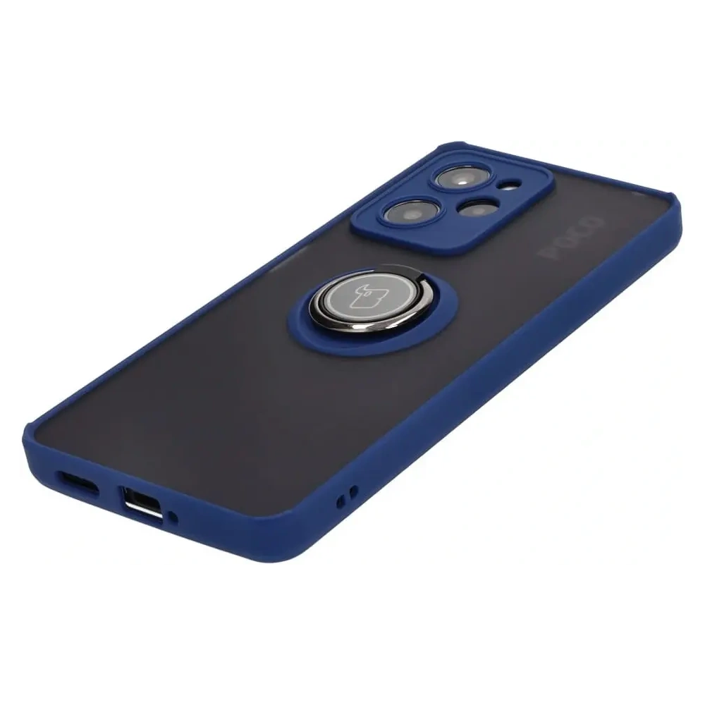 Hurtownia GSM - Bizon Case Hybrid Ring Xiaomi Poco X5 Pro rauchig mit einem navyblauen Rahmen - BIZ2178 - {ean13} - Hurt