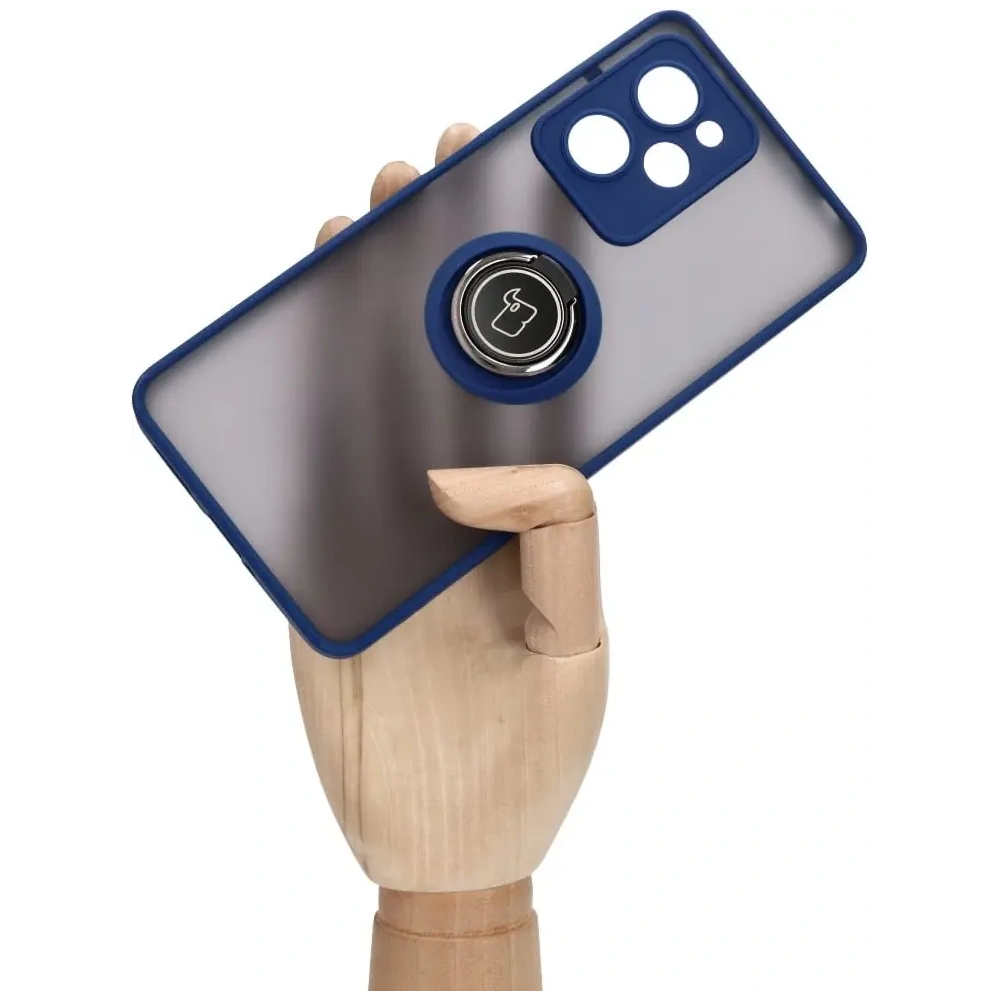 Hurtownia GSM - Bizon Case Hybrid Ring Xiaomi Poco X5 Pro rauchig mit einem navyblauen Rahmen - BIZ2178 - {ean13} - Hurt