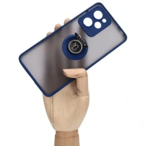 Hurtownia GSM - Bizon Case Hybrid Ring Xiaomi Poco X5 Pro rauchig mit einem navyblauen Rahmen - BIZ2178 - {ean13} - Hurt