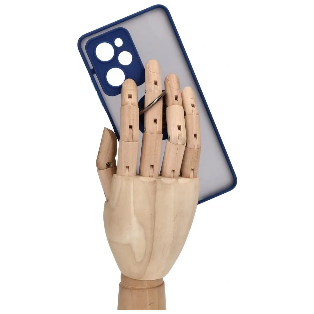 Hurtownia GSM - Bizon Case Hybrid Ring Xiaomi Poco X5 Pro fumuriu cu un cadru albastru marin - BIZ2178 - {ean13} - Hurt